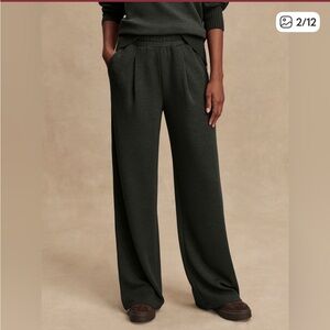 Varley The Extra Wide-Leg pant Olive Marl